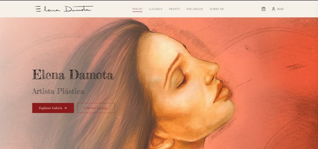 Imagen del proyecto Elena - Art — Portafolio Artístico y E-commerce